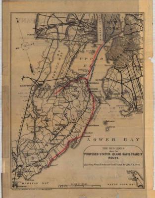 Survey of lands under water for The Rapid Transit RR Company of Staten Island