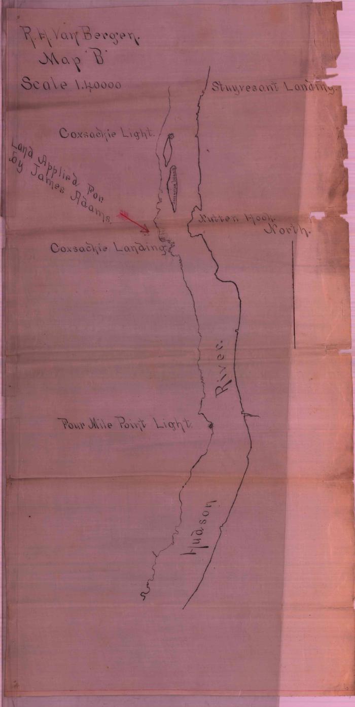 Survey of lands under water for James Adams