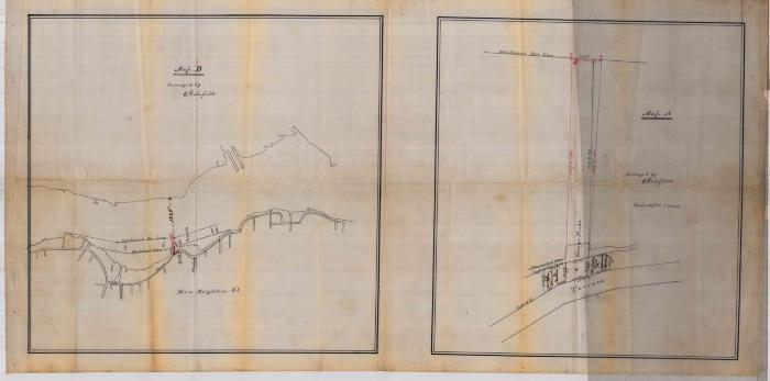 Survey of lands under water for George Frake