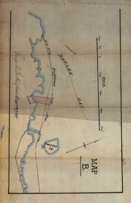 Survey of lands under water for Samuel DeHart