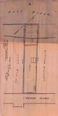 Survey of lands under water for George W. Hinchman