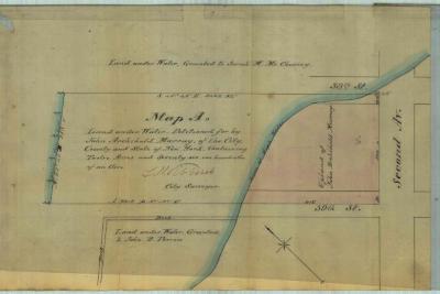 Survey of lands under water for John A. Murray