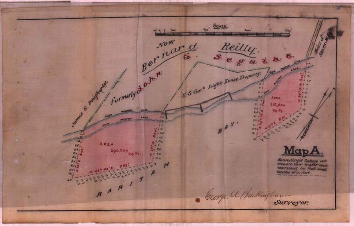 Survey of lands under water for Bernard Reilly