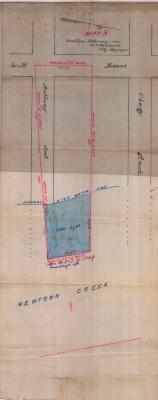 Survey of lands under water for Mary W. Blossom