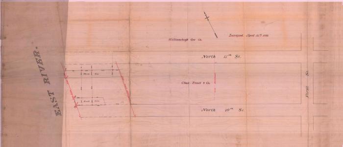 Survey of lands under water for Charles Pratt &amp; Co.