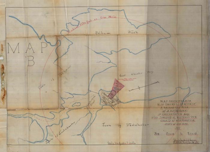 Survey of lands under water for Julia L. Ellis