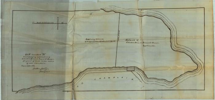 Survey of lands under water for Elliot C. &amp; Frank E. Brown
