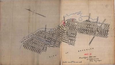 Survey of lands under water for Mary W. Blossom