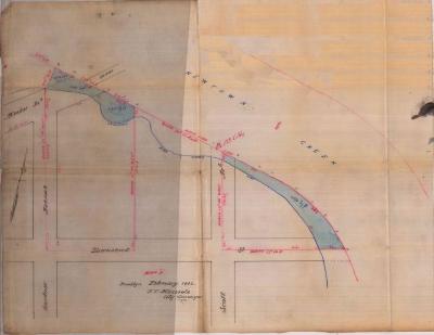 Survey of lands under water for Josiah Blackwell etal