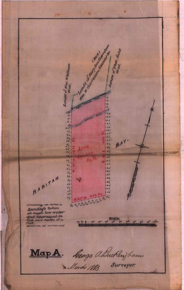 Survey of lands under water for John G. Seguine (Garretson)