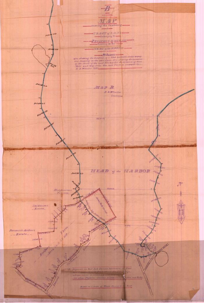 Survey of lands under water for Prescott Hall Butler