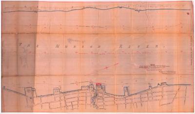 Survey of lands under water for Joseph Peene Sr.