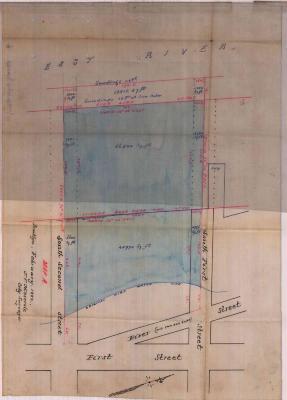 Survey of lands under water for Brooklyn Sugar Refining Company