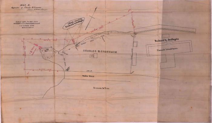 Survey of lands under water for Charles W. Crossman