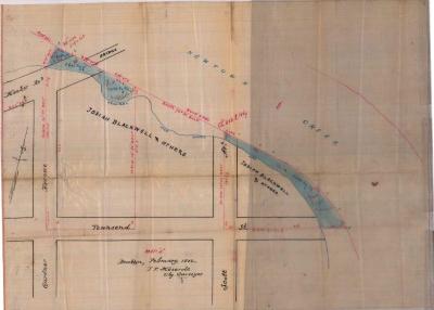 Survey of lands under water for Josiah Blackwell etal