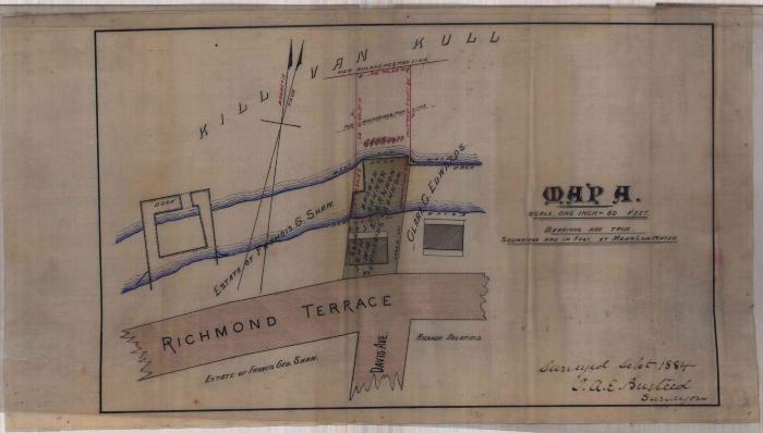 Survey of lands under water for Ellen Brogan and John J. , William E. &amp; Catherine Gannon