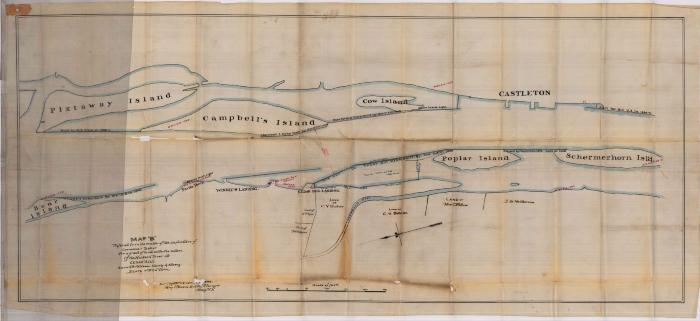 Survey of lands under water for Cornelius V. Baker