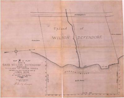 Survey of lands under water for Captain Wilson Defendorf