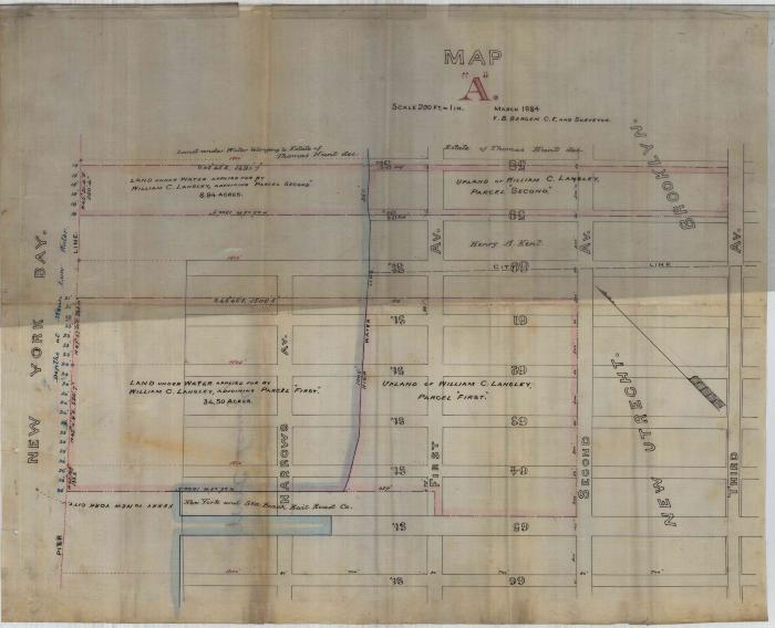 Survey of lands under water for William C. Langley