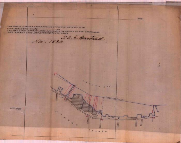 Survey of lands under water for Cornelius C. Jones, D.L.  Burbank, Nicholas Bush, Michael &amp; Moses VanNameet al