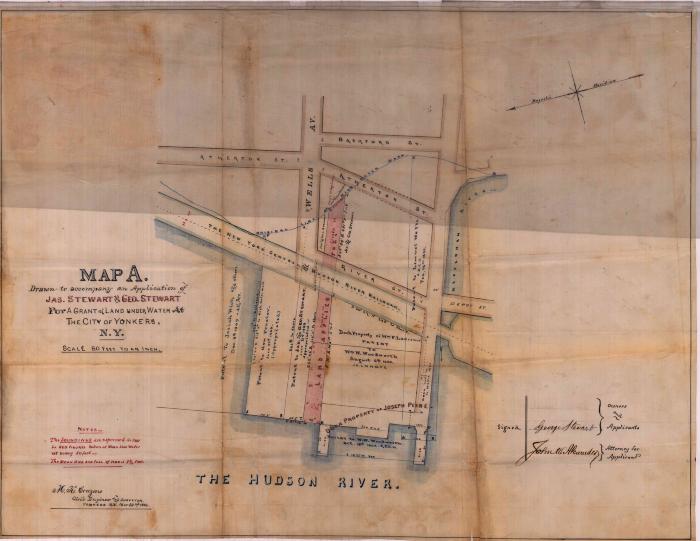 Survey of lands under water for James &amp; George Stewart