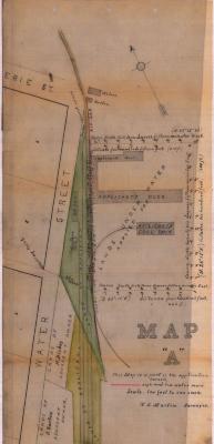 Survey of lands under water for Buffalo,  New York and Philadelphia Railroad Company