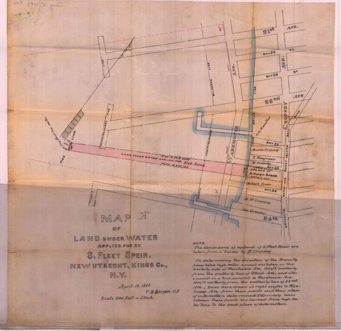 Survey of lands under water for Samuel Fleet Speir