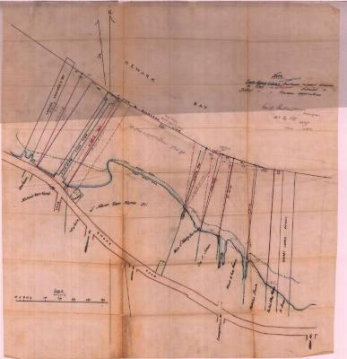 Survey of lands under water for Cornelius C. Jones, D.L.  Burbank, Nicholas Bush, Michael &amp; Moses VanNameet al