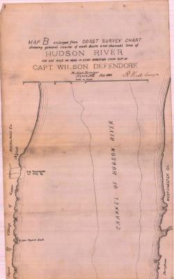 Survey of lands under water for Captain Wilson Defendorf