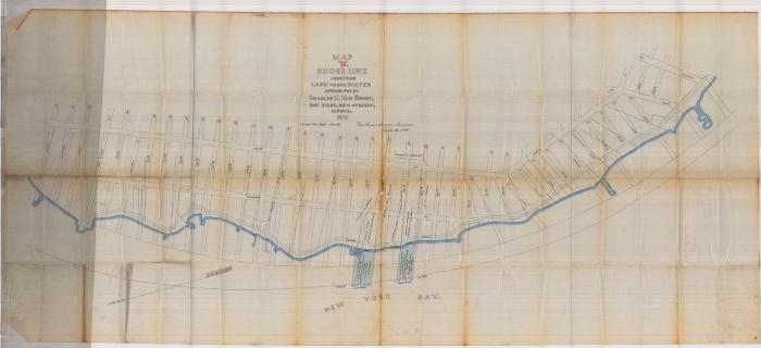 Survey of lands under water for Van Brunt, Charles H.