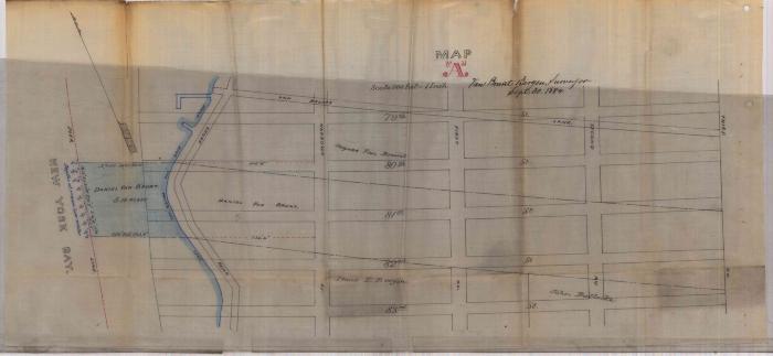 Survey of lands under water for Van Brunt, Daniel