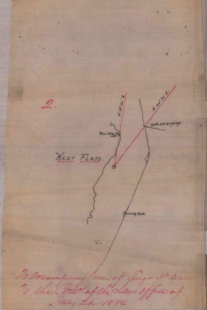 Survey of lands under water for The Engineer of the 3rd District (Lighthouse Sites)