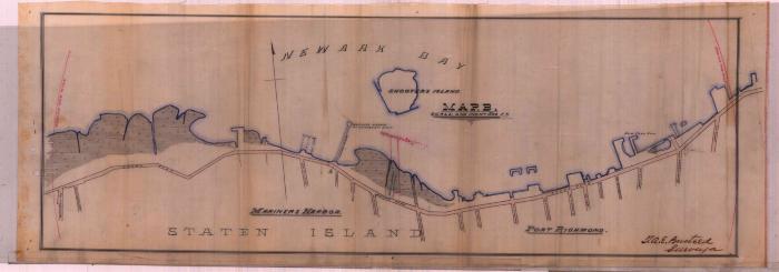 Survey of lands under water for David L. &amp; John L. Burbank, Mary Wright and Sarah J. Decker