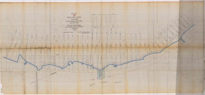 Survey of lands under water for Van Brunt, Daniel