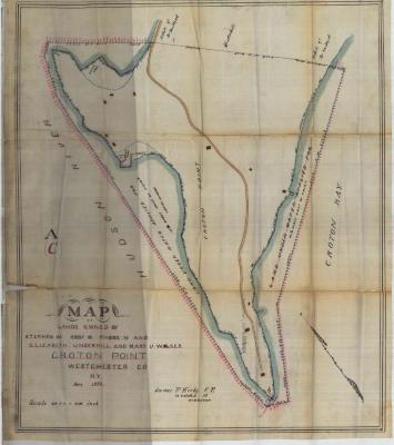 Survey of lands under water for Stephen W., Abby W., Phebe W. &amp; Elizabeth Underhill and Mary U. Walker