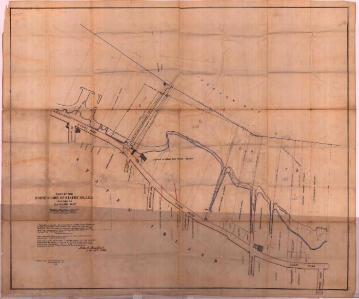 Survey of lands under water for Cornelius C. Jones, D.L.  Burbank, Nicholas Bush, Michael &amp; Moses VanNameet al