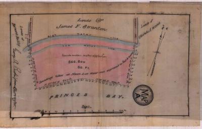 Survey of lands under water for James F. Swanton