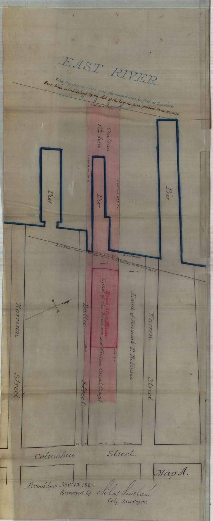 Survey of lands under water for Delaware &amp; Hudson Canal Company