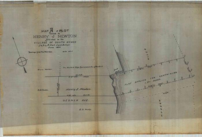 Survey of lands under water for Newton, Henry J.