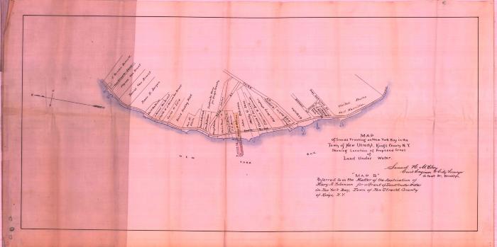 Survey of lands under water for Mary A. Robinson