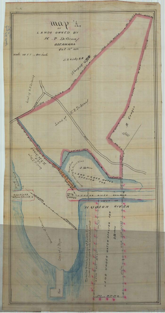 Survey of lands under water for Henry P. DeGraaf