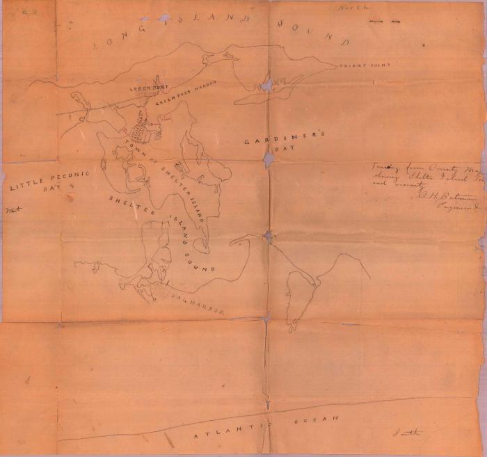 Survey of lands under water for Shelter Island Grove &amp; Camp Meeting Association