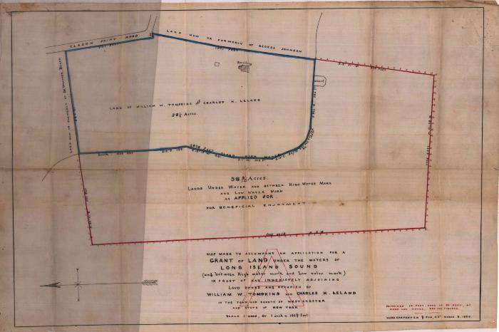 Survey of lands under water for William W. Tompkins &amp; Charles H. Leland