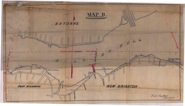 Survey of lands under water for Abraham B. Bodine