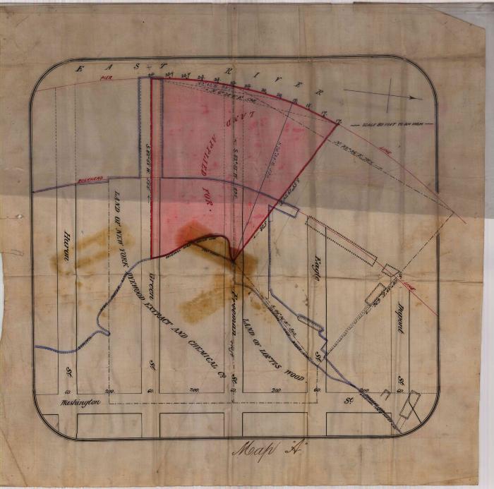 Survey of lands under water for New York Dye Wood Extract &amp; Chemical Company