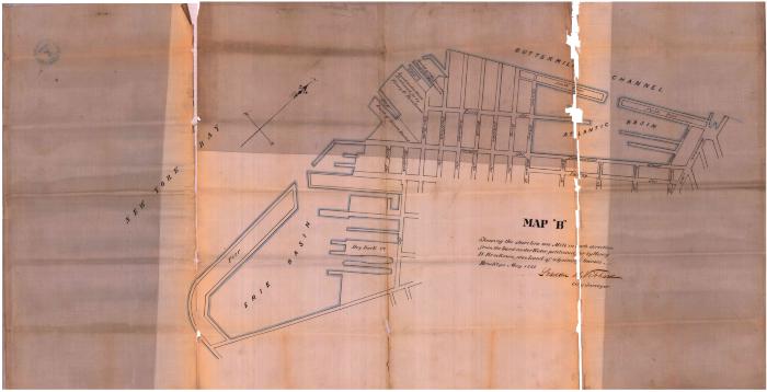 Survey of lands under water for Henry D. Brookman