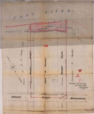 Survey of lands under water for John B. Rebone