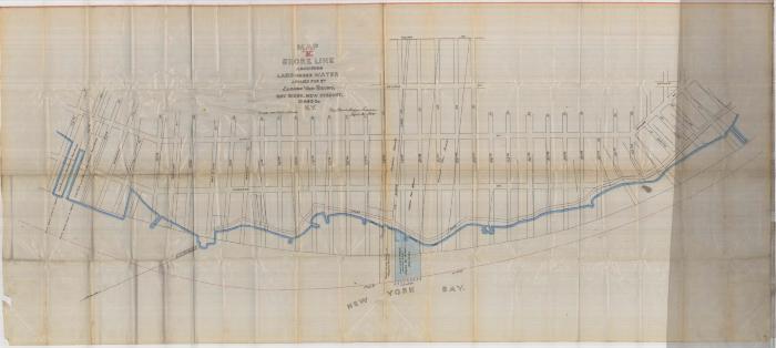 Survey of lands under water for Van Brunt, Jaques