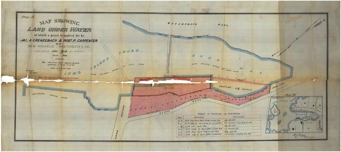 Survey of lands under water for James A. Grenzback &amp; Robert P. Carpenter