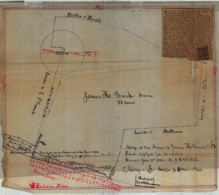 Survey of lands under water for James K. Bronk